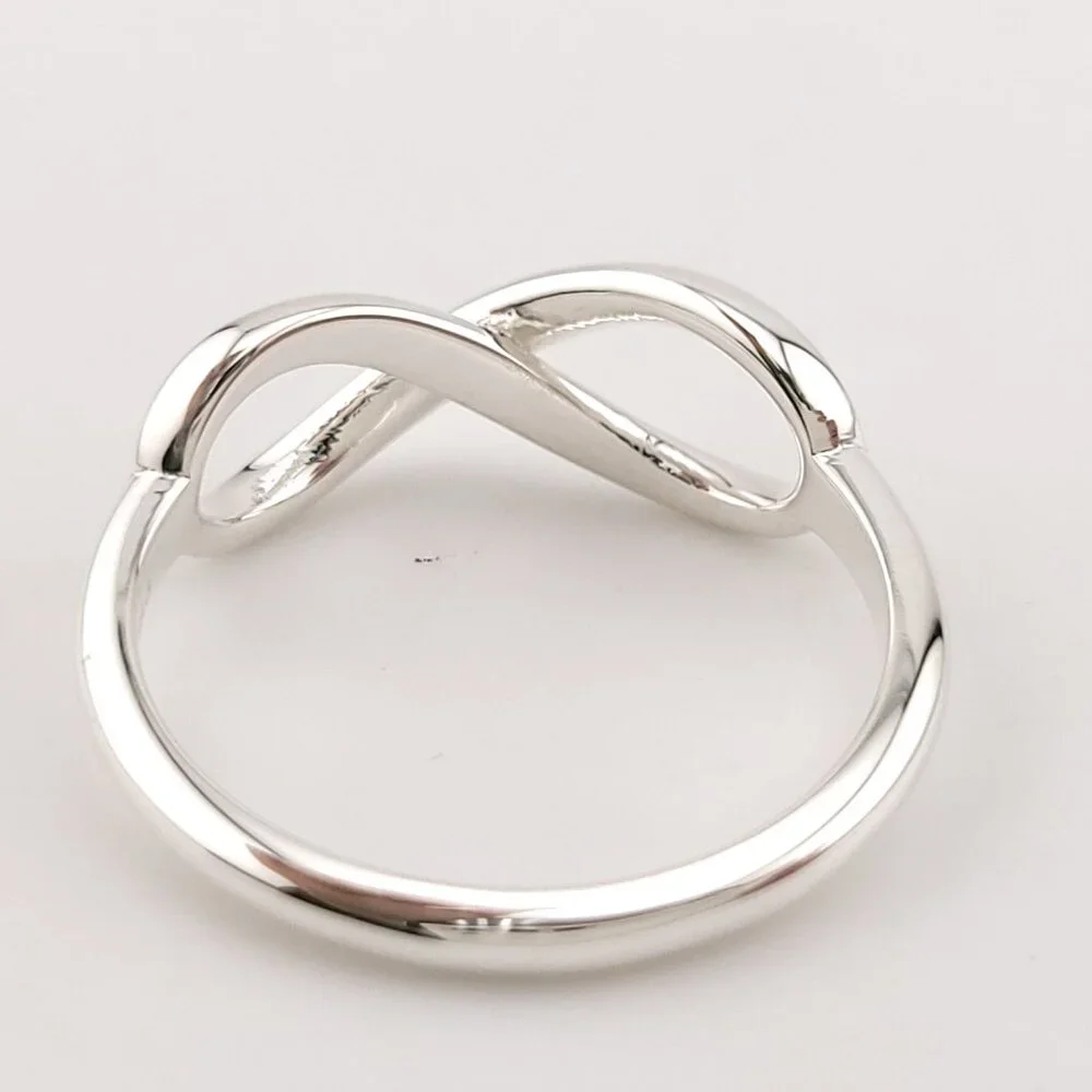 Tiffany & Co. Sterling Silver Figure 8 Signature Infinity Band Ring Size 8 - Picture 5 of 7